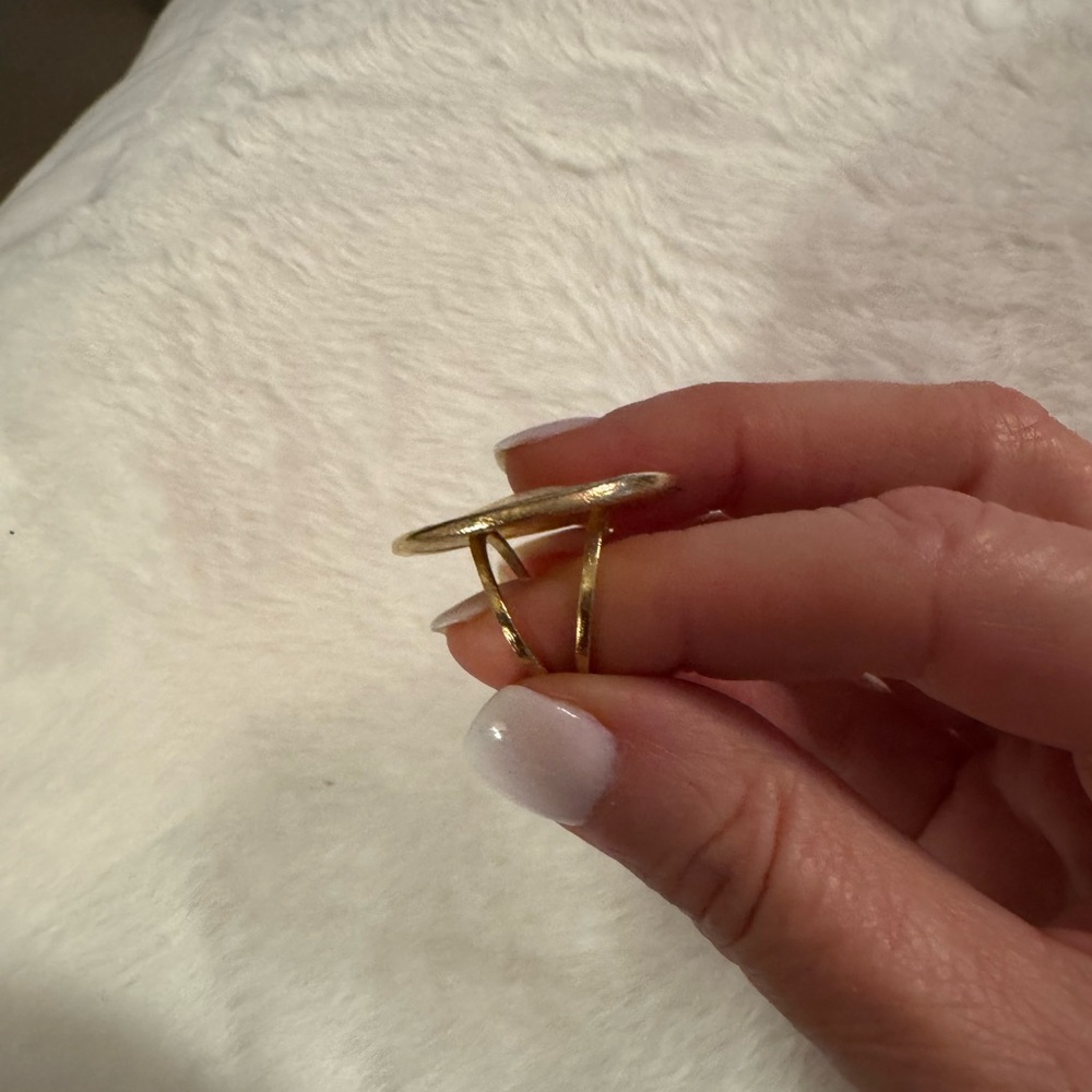 Gold Statement Ring - image 3